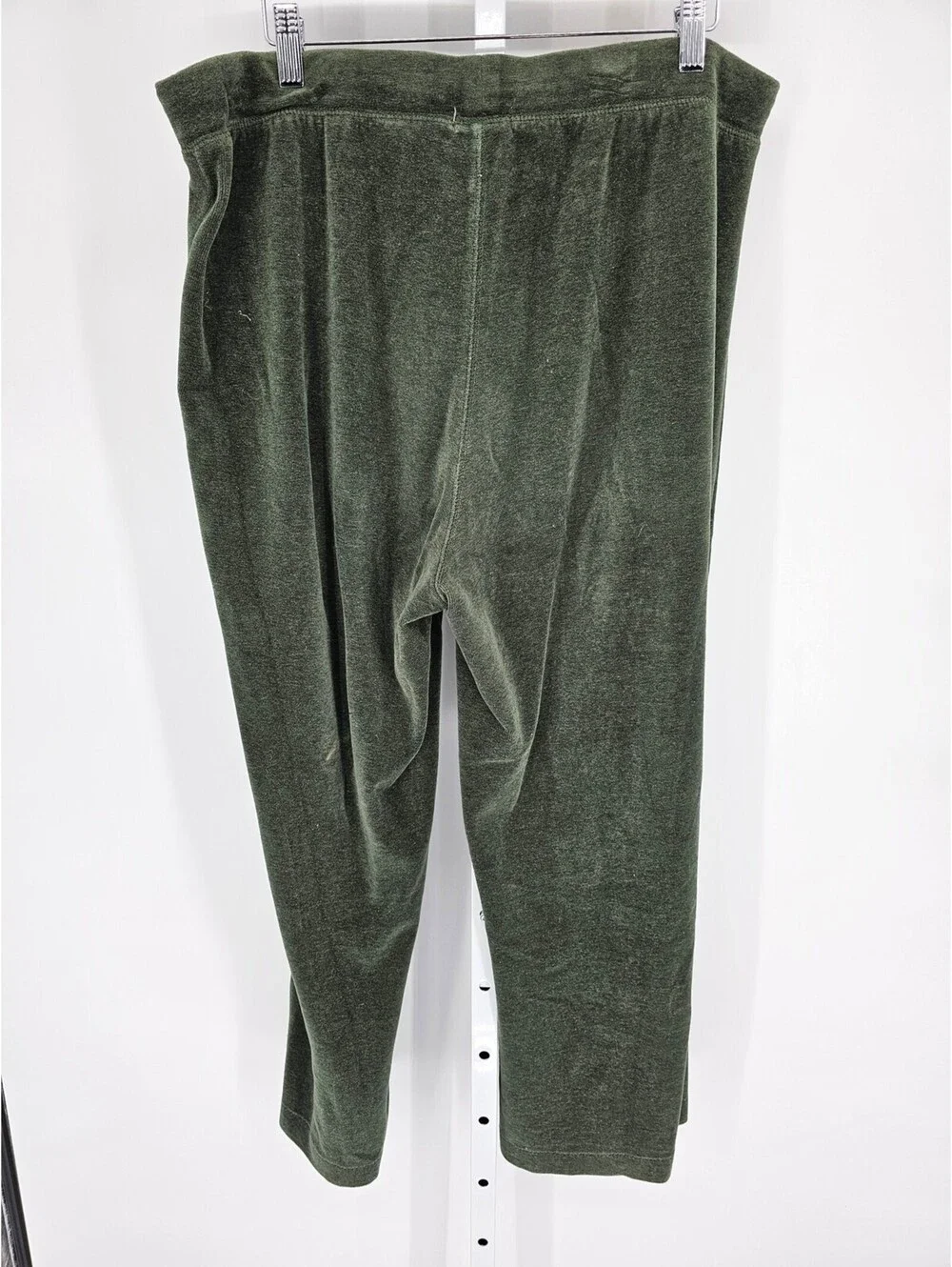 NYL New York Laundry Womens Sz XL Pull On Velour Sweatpants Pants Green Velvet